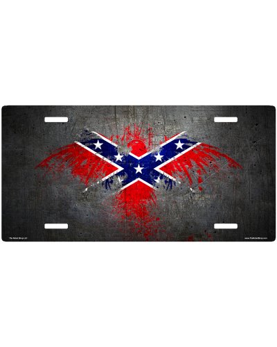 Confederate Painted Eagle car tag